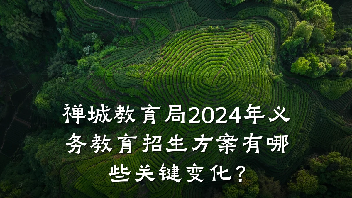 禅城教育局2024年义务教育招生方案有哪些关键变化?